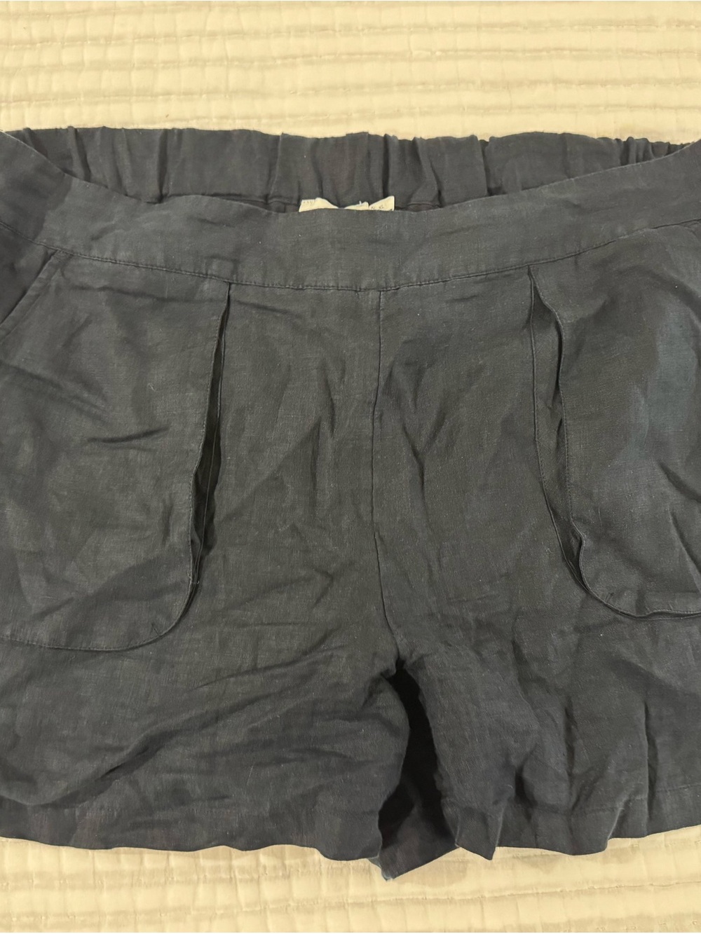 Vineyard Vines Navy Linen Blend Women's Shorts